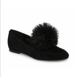Michael Kors Fara Feather Pom Pom Loafers (New)